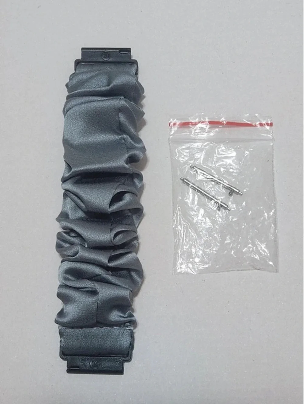 Scrunchies Watch Band for 20mm, Compatible with Samsung 7, 6, 5, 4  Color: Gray